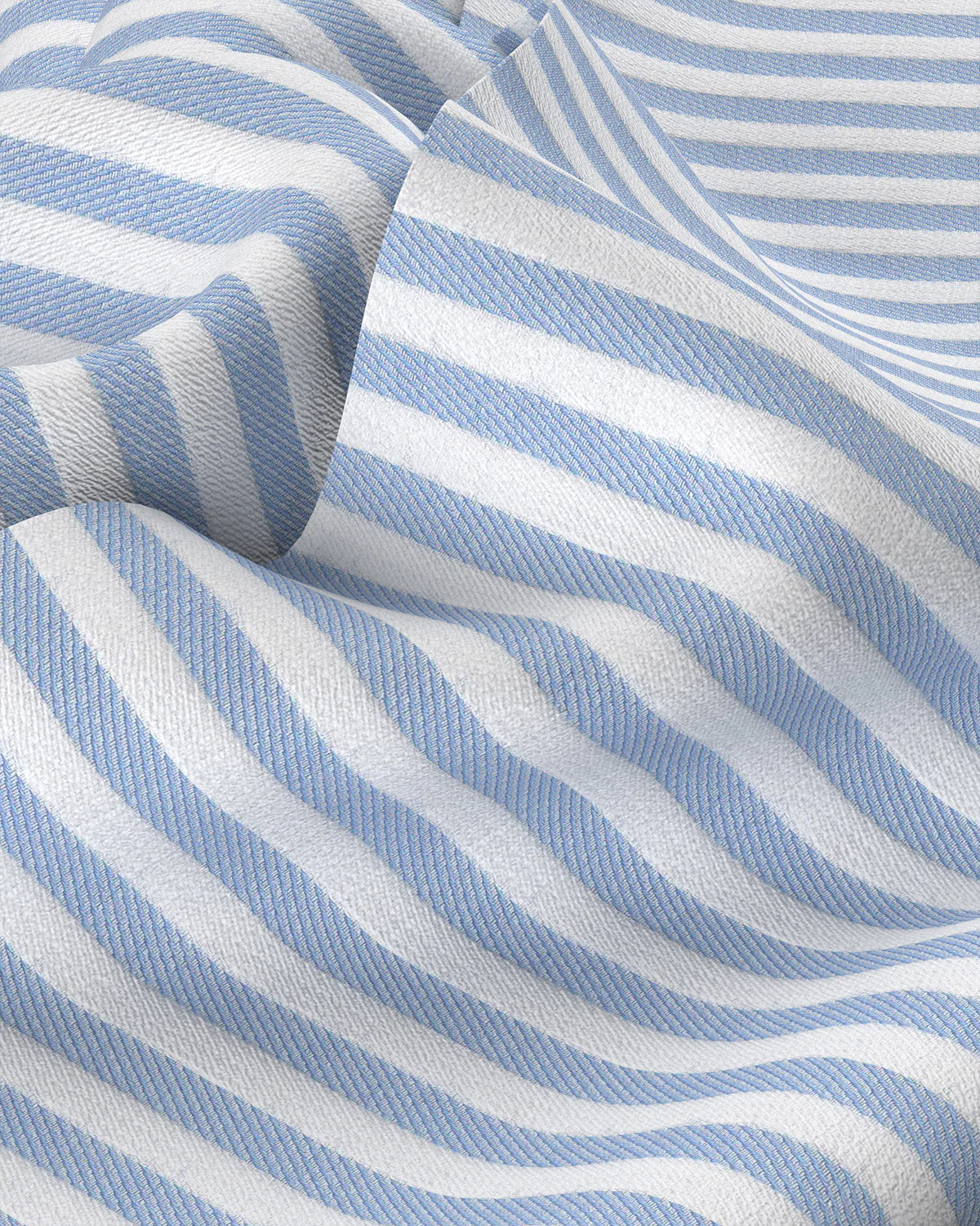 Marston Twill Striped Shirt - Blue & White - Image 3