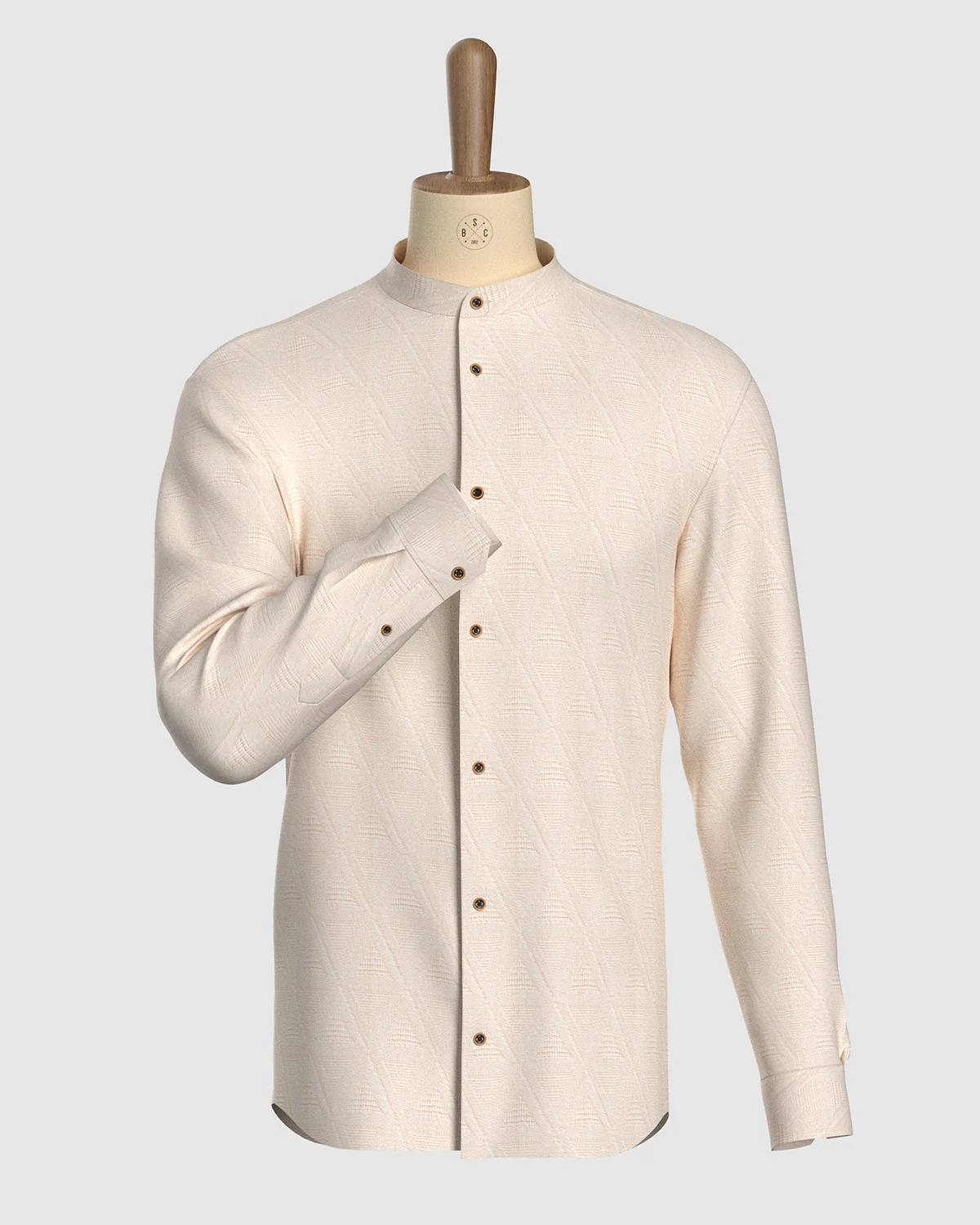 Martini Jacquard Shirt - Cream - Image 2