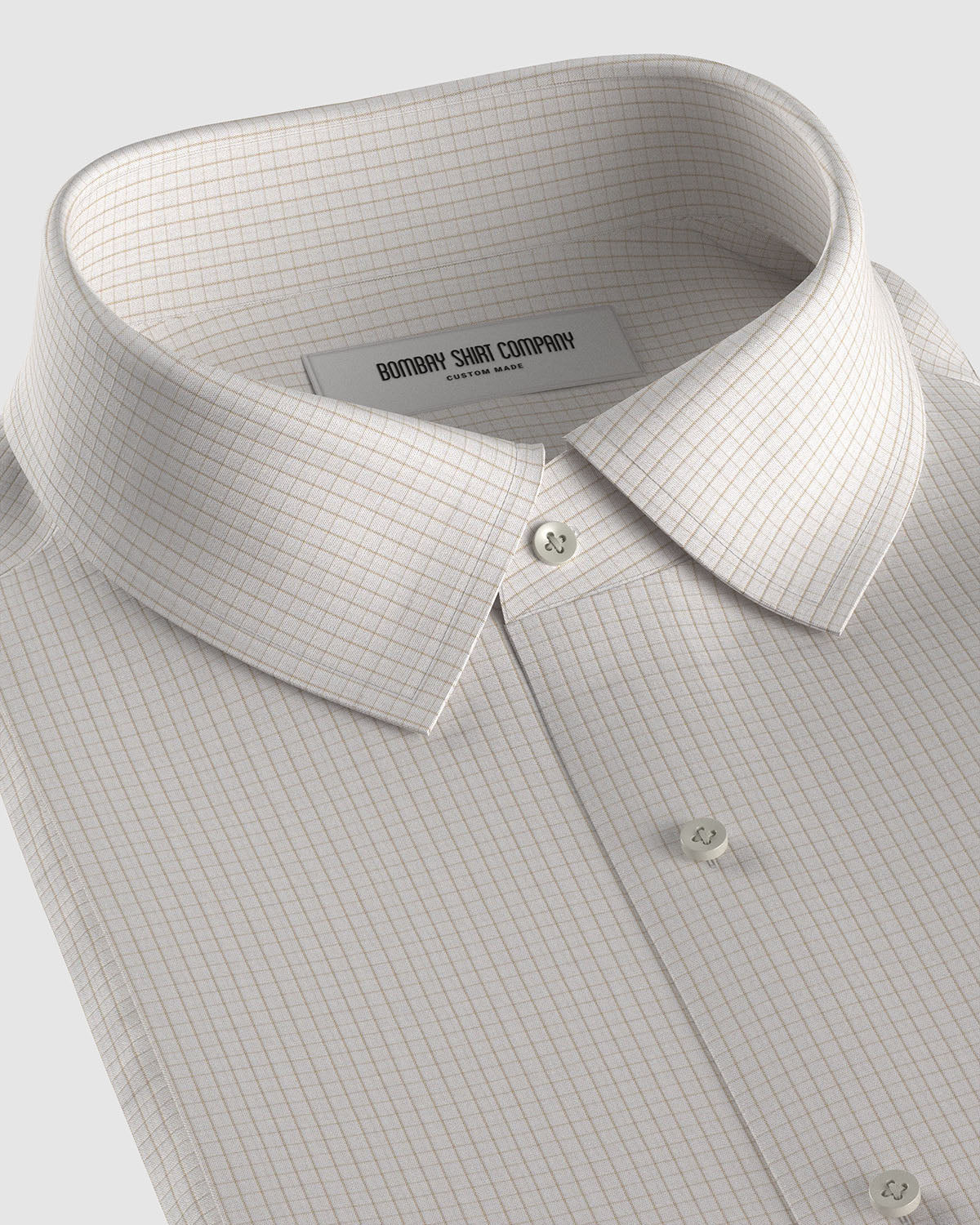 Marvella Oxford Graph Checked Shirt - Beige