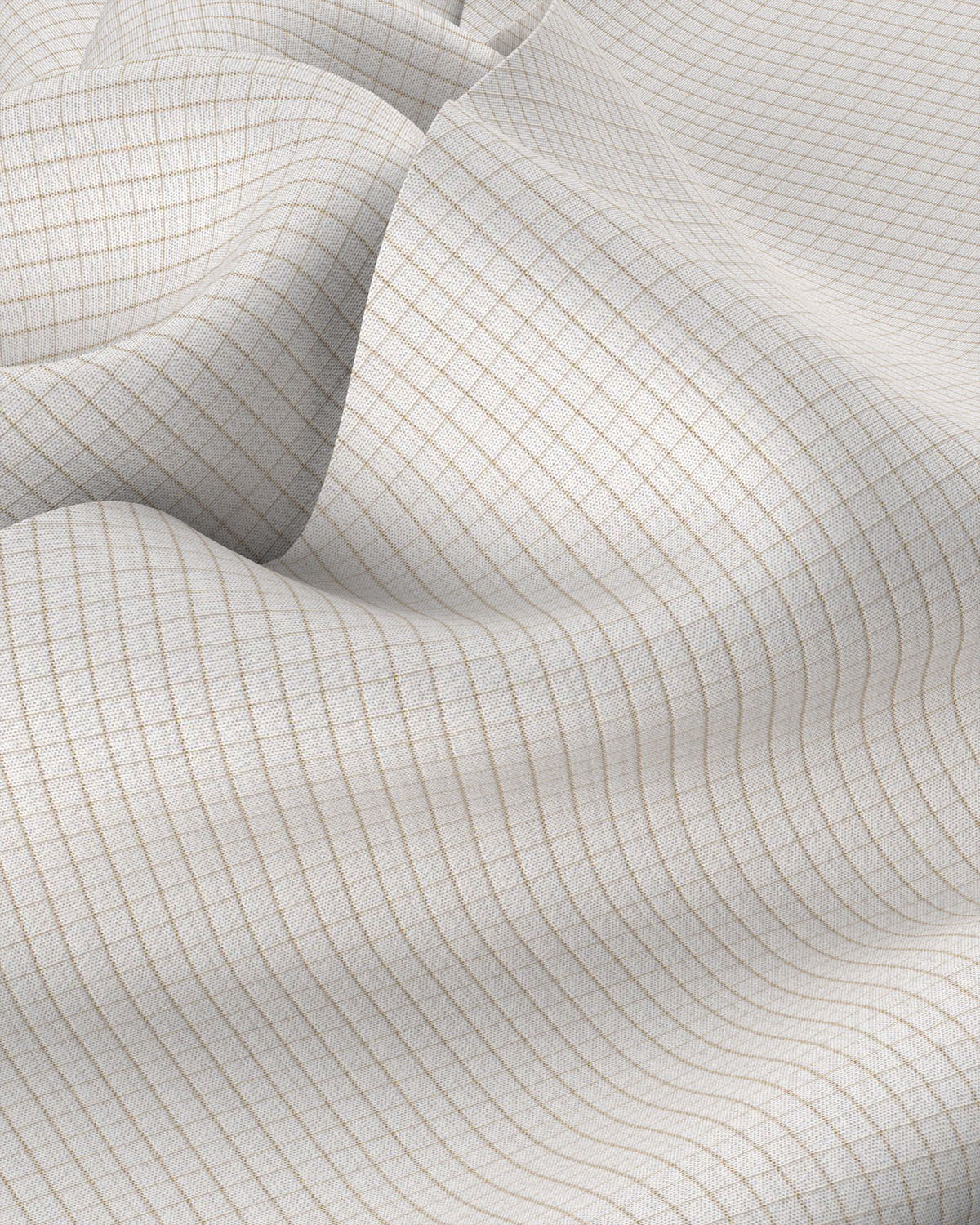 Marvella Oxford Graph Checked Shirt - Beige - Image 3