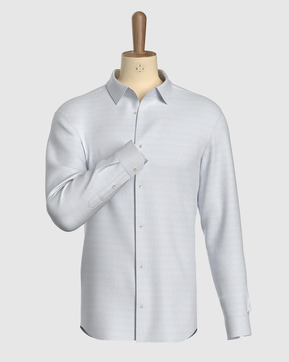 Marvella Oxford Pinstriped Shirt - Blue - Image 2