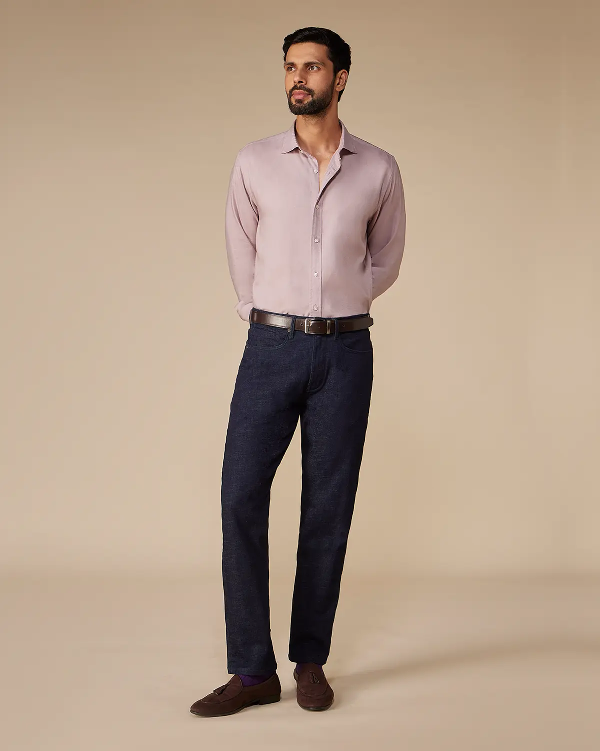 Mauve Linen Lyocell Shirt - Image 5