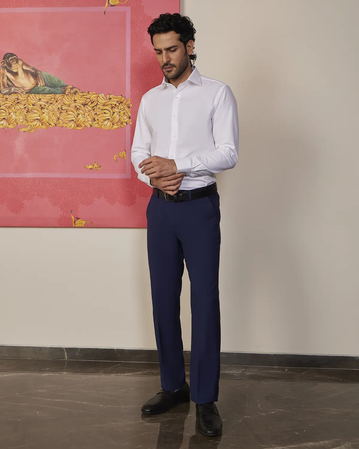 Merrick Structured Dress Pants - Navy - Image 3