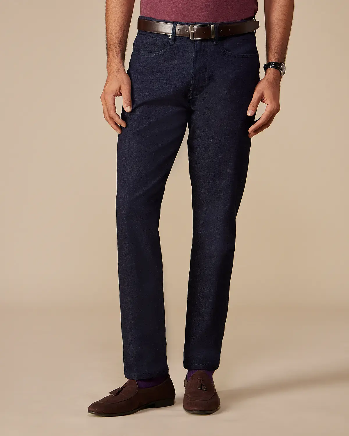 Midnight Indigo Mid-Rise Stretch Jeans