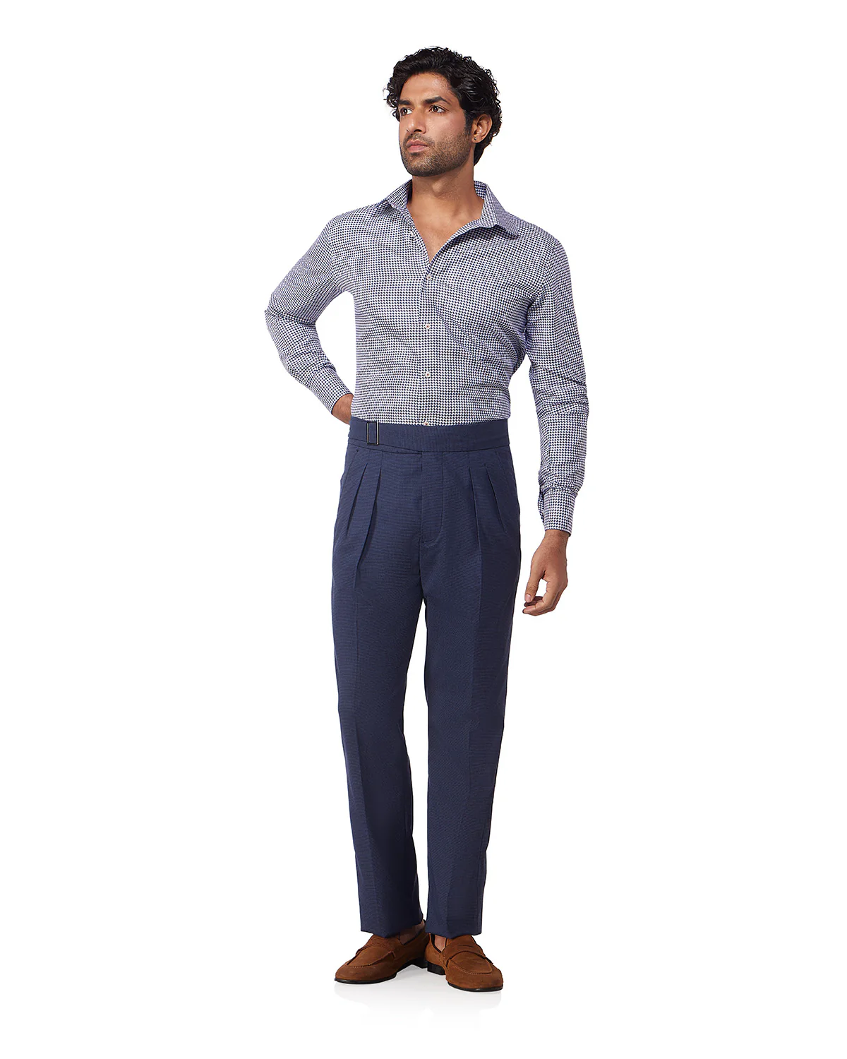 Montero Stretch Neapolitan Dress Pants - Blue - Image 3