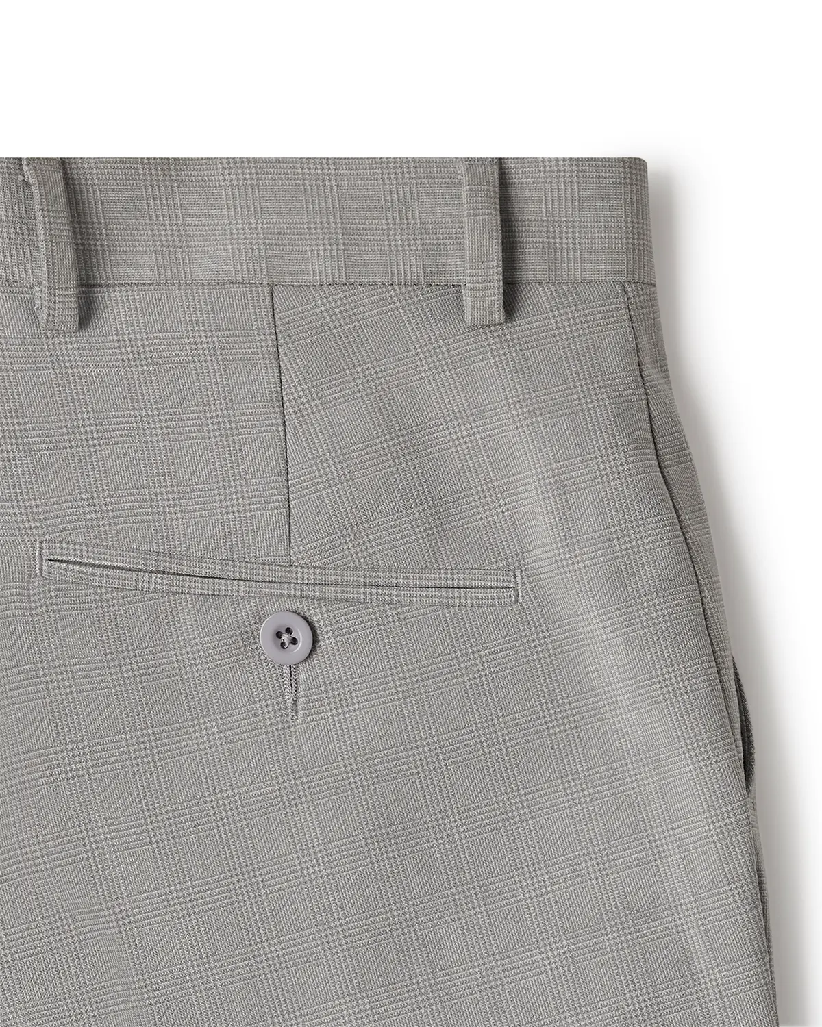 Monver Glen Plaid Checked Dress Pants - Grey - Image 5