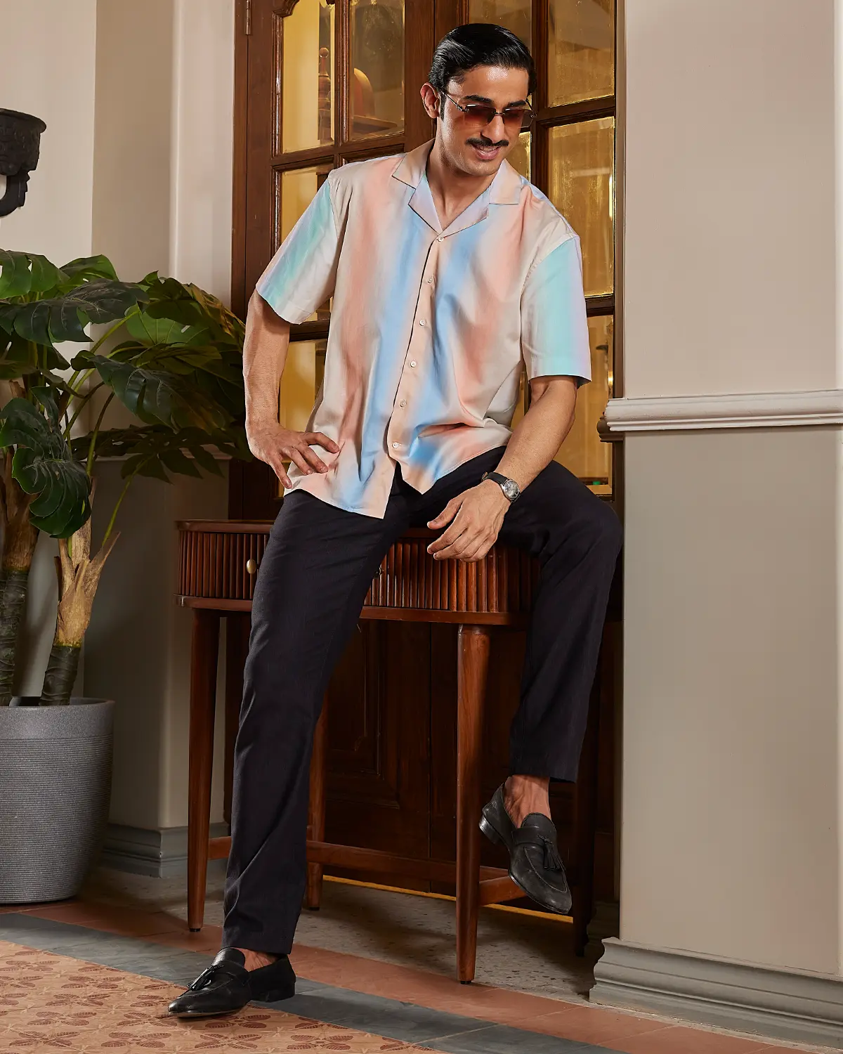 Multicolour Ombre Striped Shirt - Image 4