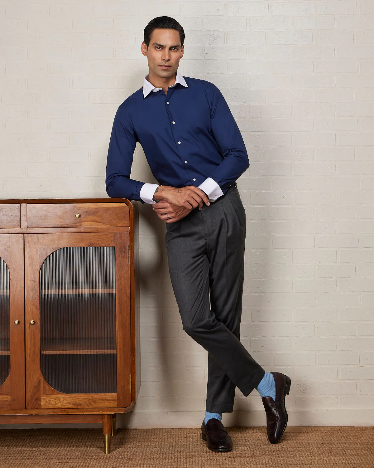 Navy Banker Shirt - Image 3