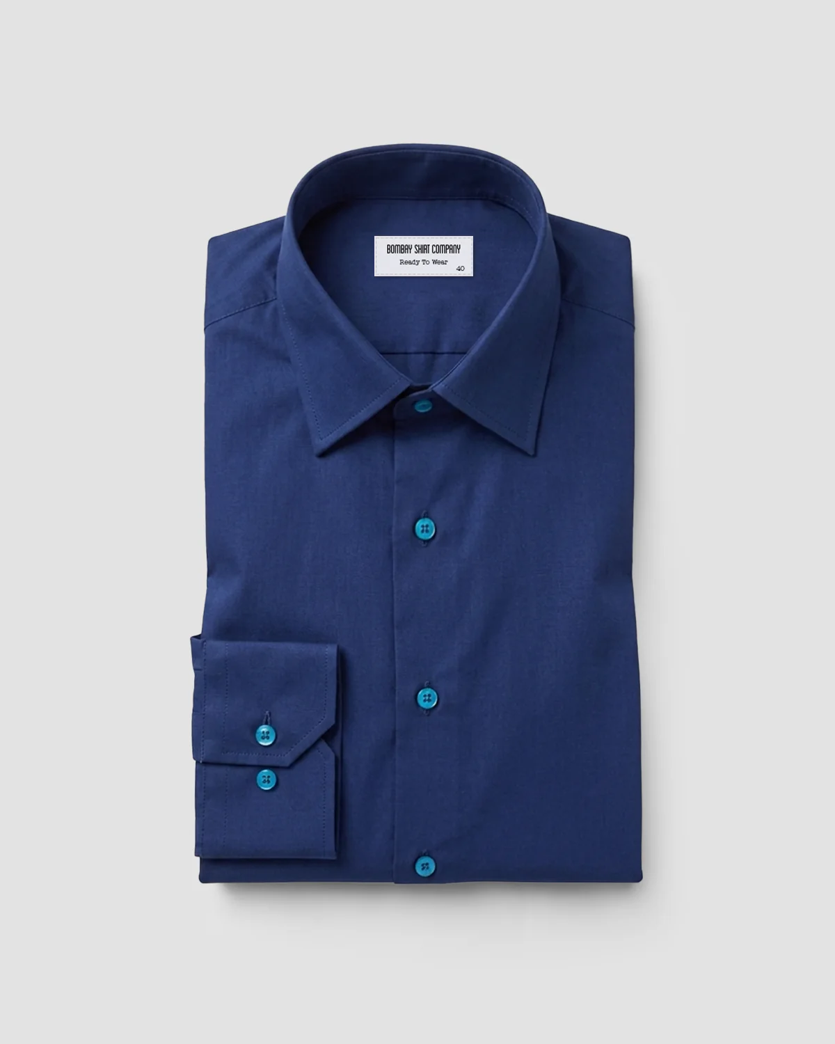 Navy Blue Poplin Shirt