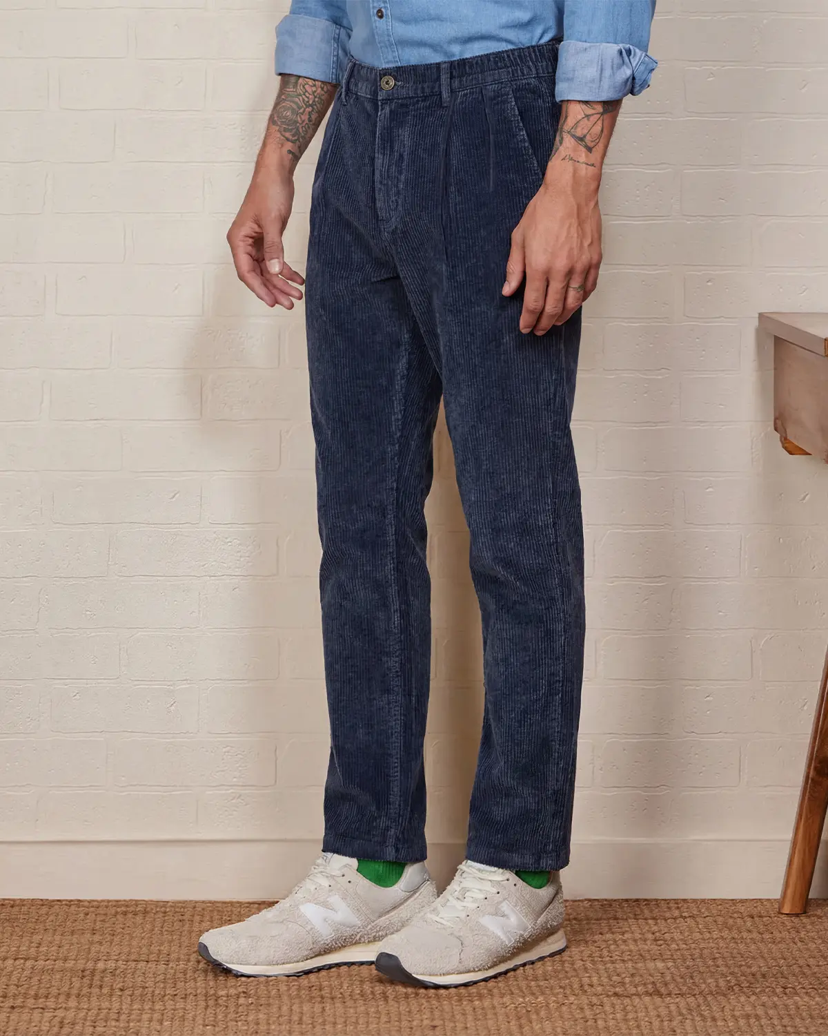 Novera Washed Corduroy Lounge Pants - Indigo - Image 3