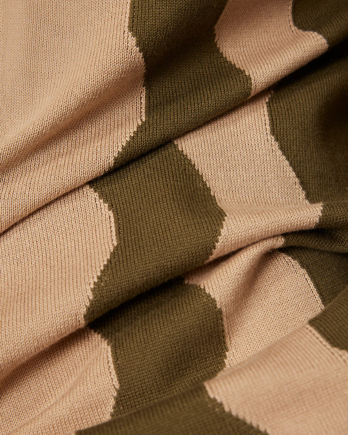 Olive Cotton Dobby Flat Knit Shirt - Image 5