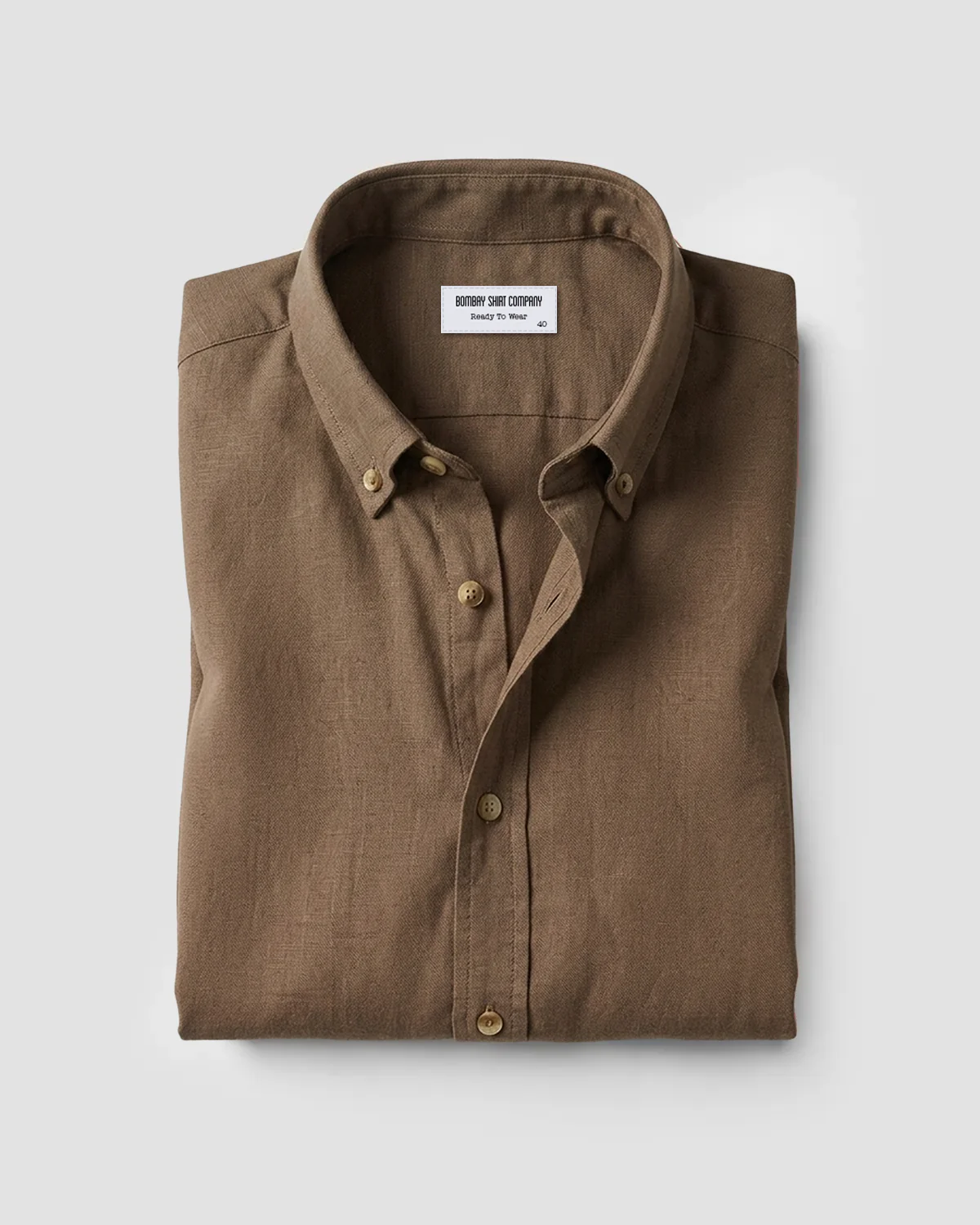 Olive Slubby Cotton Linen Shirt