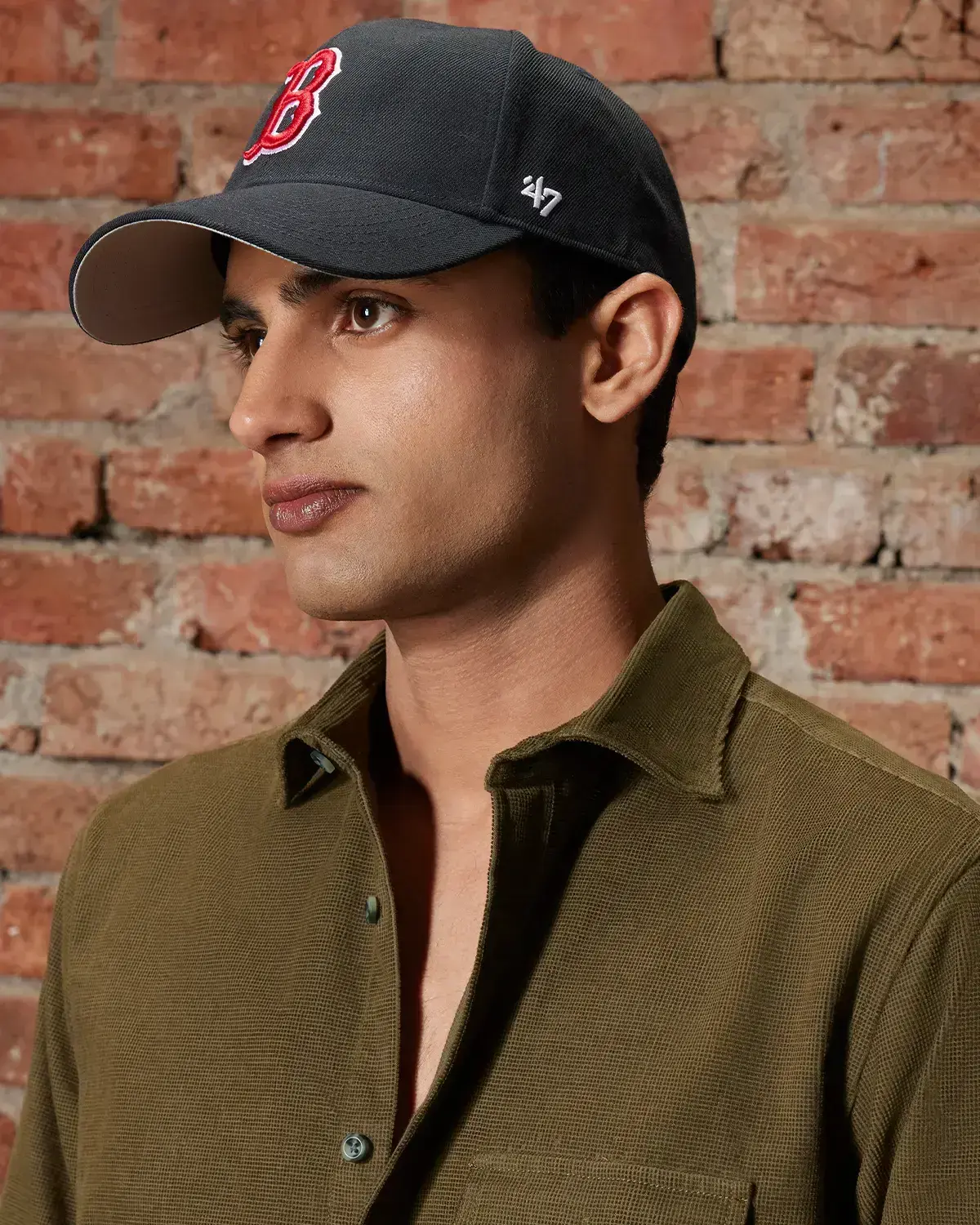 Olive Textured Dobby Shirt - Image 2