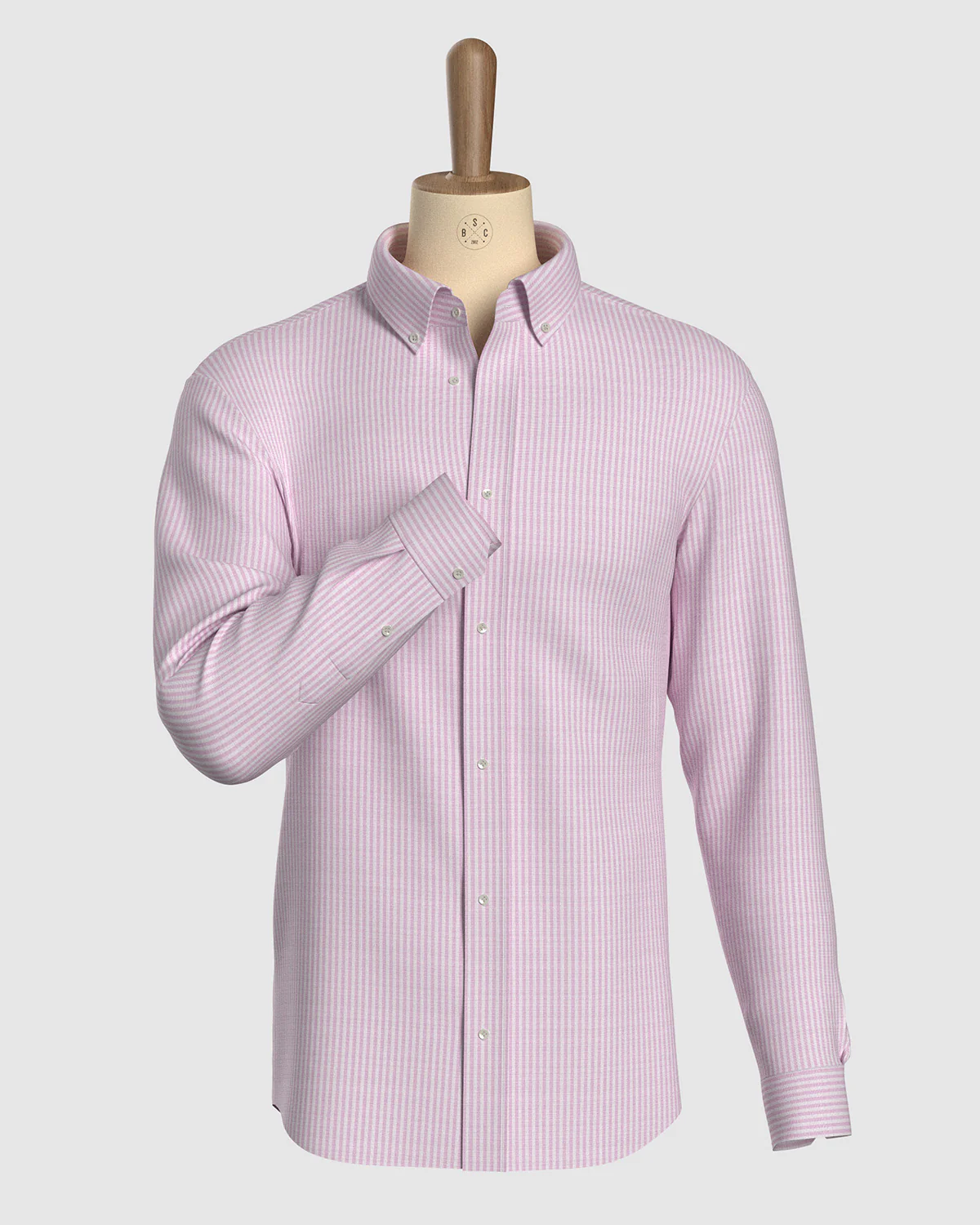 Oxford Striped Shirt - Pink - Image 3