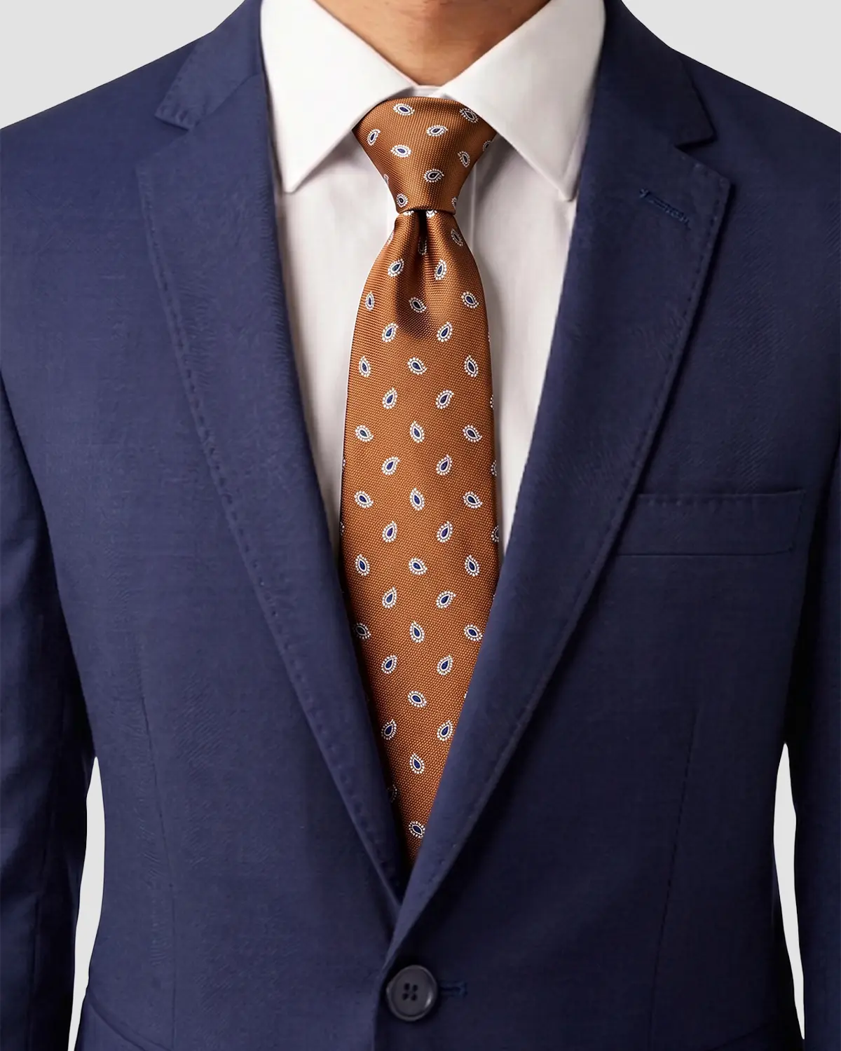 Pavilion Paisley Embroidered Tie - Brown - Image 2