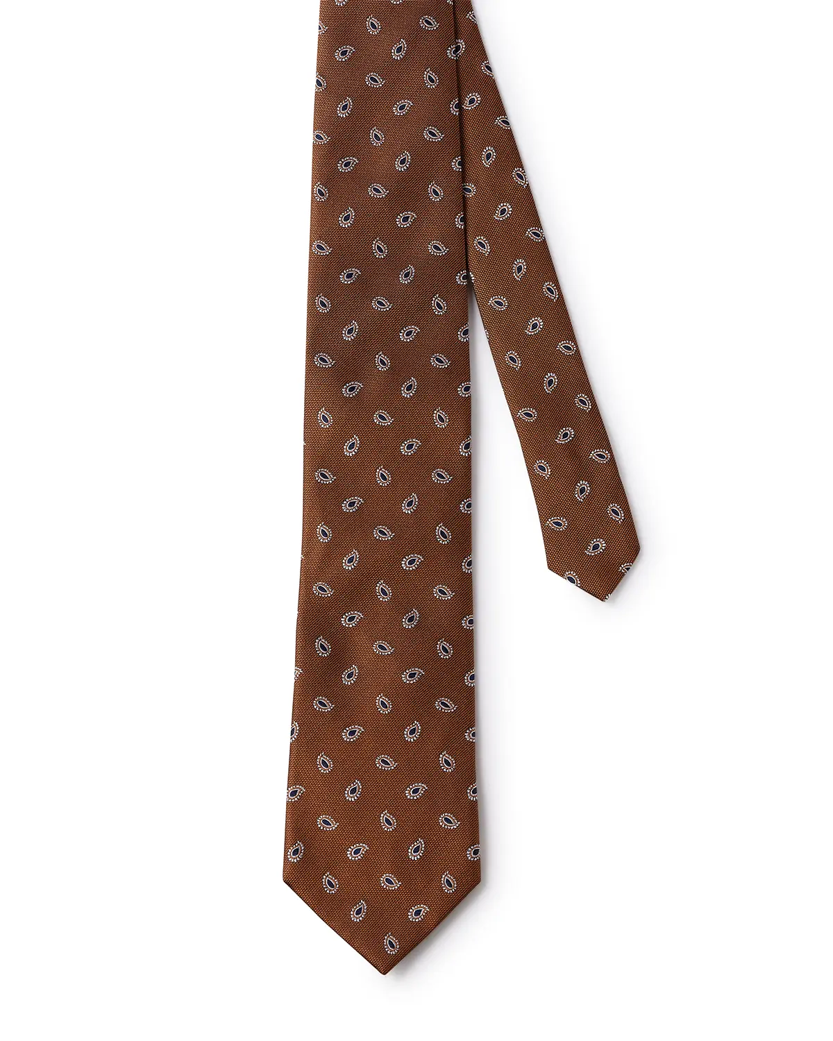 Pavilion Paisley Embroidered Tie - Brown - Image 3