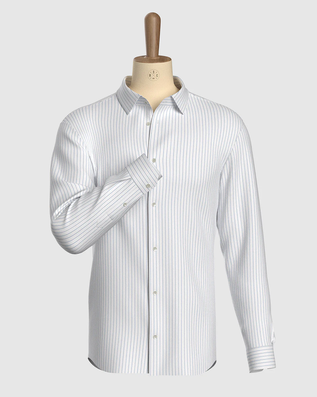 Pegasus Oxford Striped Shirt - Blue & White - Image 2
