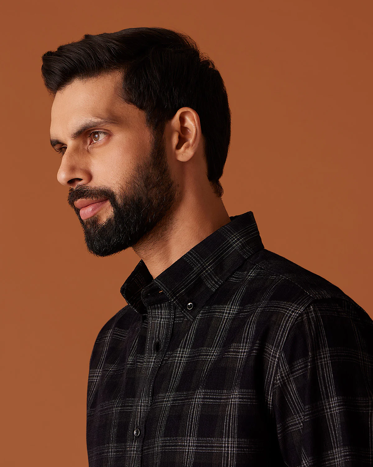 Pine Black & White Corduroy Checked Shirt - Image 3