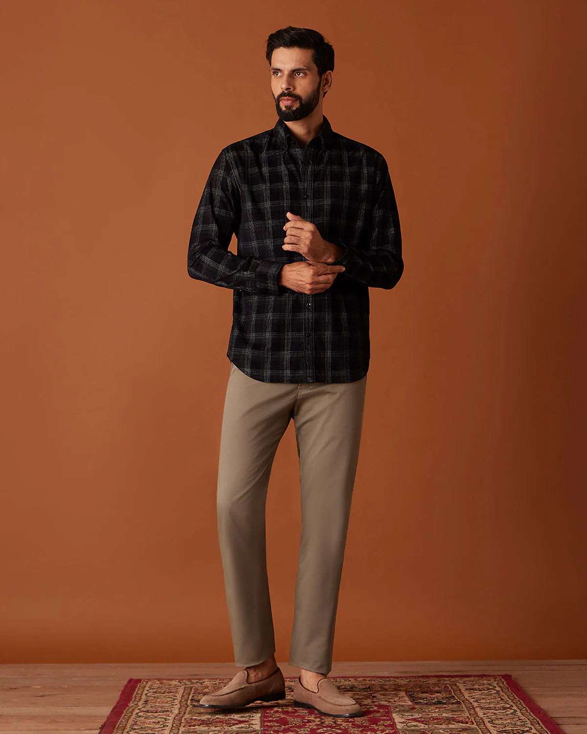 Pine Black & White Corduroy Checked Shirt - Image 4