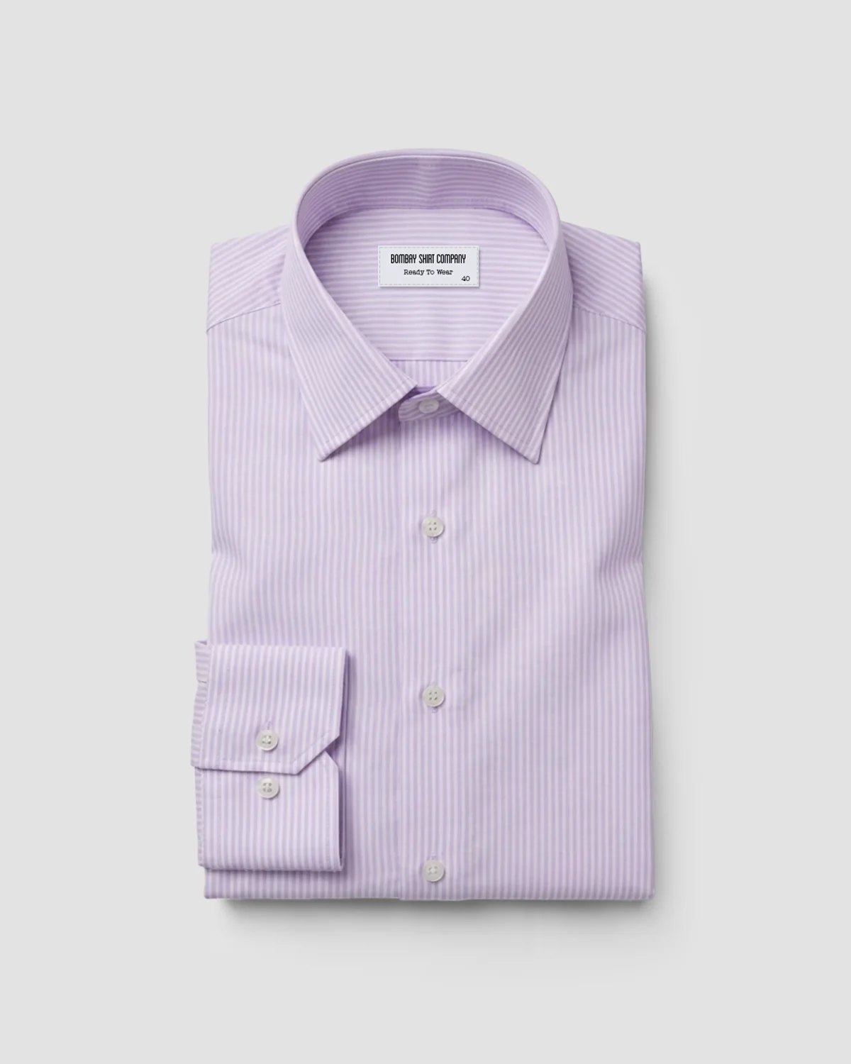 Pink Satin Striped Shirt
