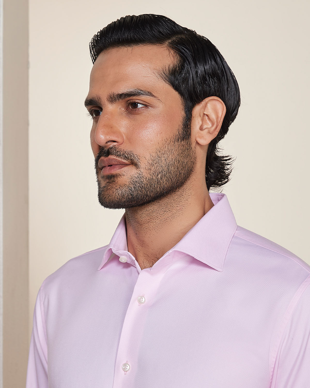 Pink Wrinkle-Free Stretch Twill Shirt - Image 3
