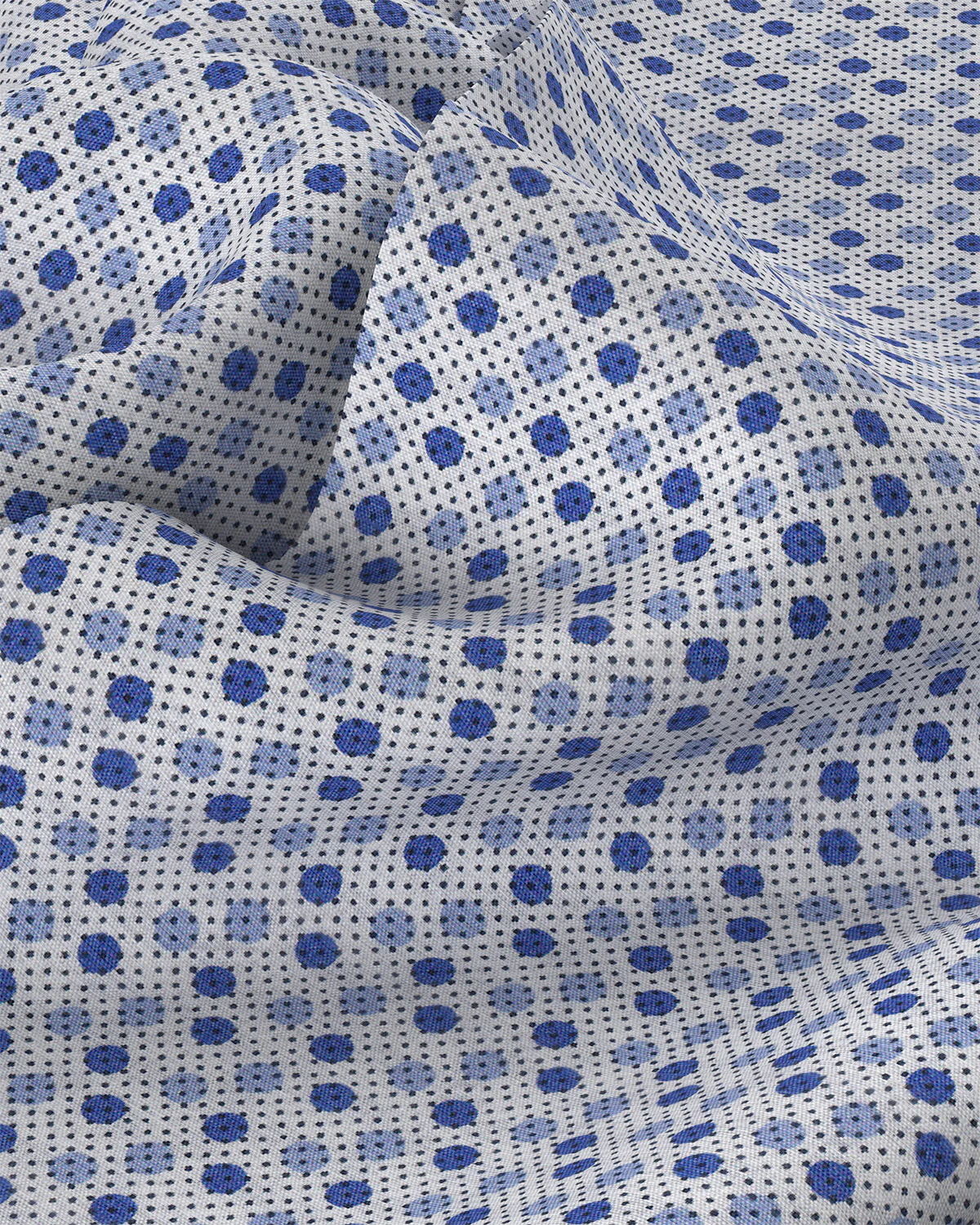 Polka Dot Printed Shirt - Purple & Blue