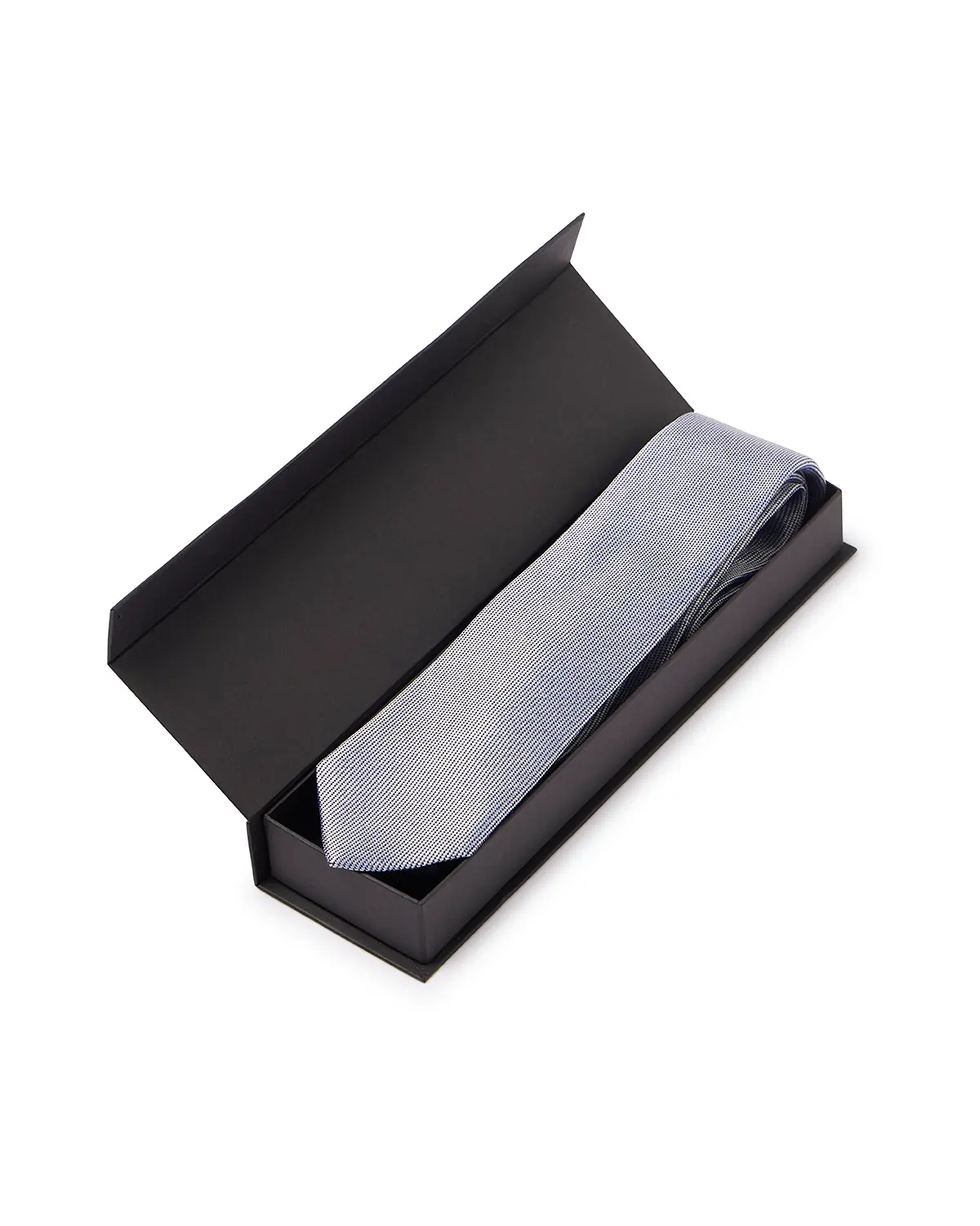 Prestige 100% Silk Micro-Dobby Tie - Black & White - Image 4