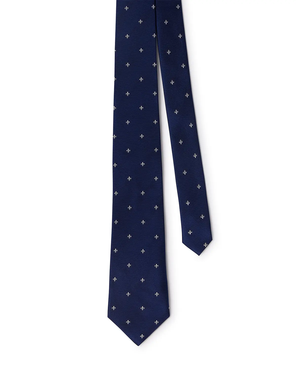 Prestige 100% Silk Motif Embroidered Tie - Navy - Image 3