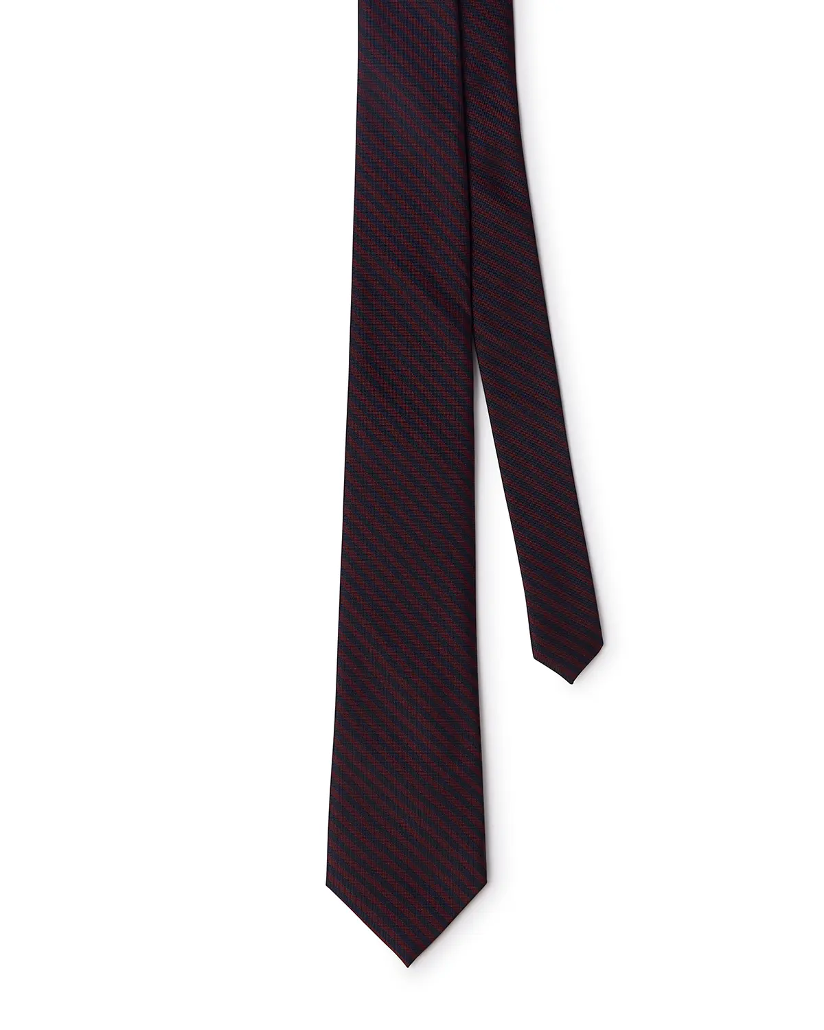 Prestige 100% Silk Striped Tie - Brown & Navy - Image 3