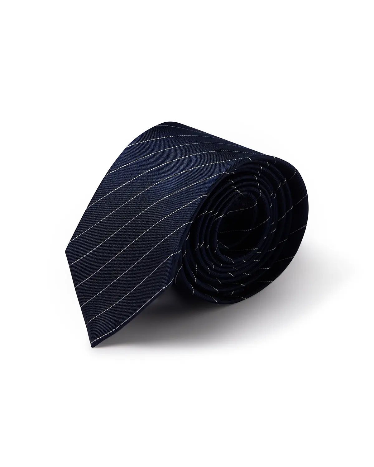 Prestige 100% Silk Striped Tie - Navy
