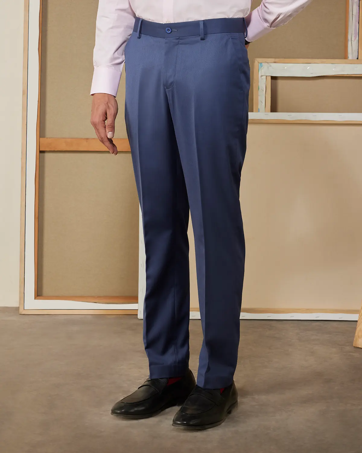 Primor Twill Dress Pants - Steel Blue