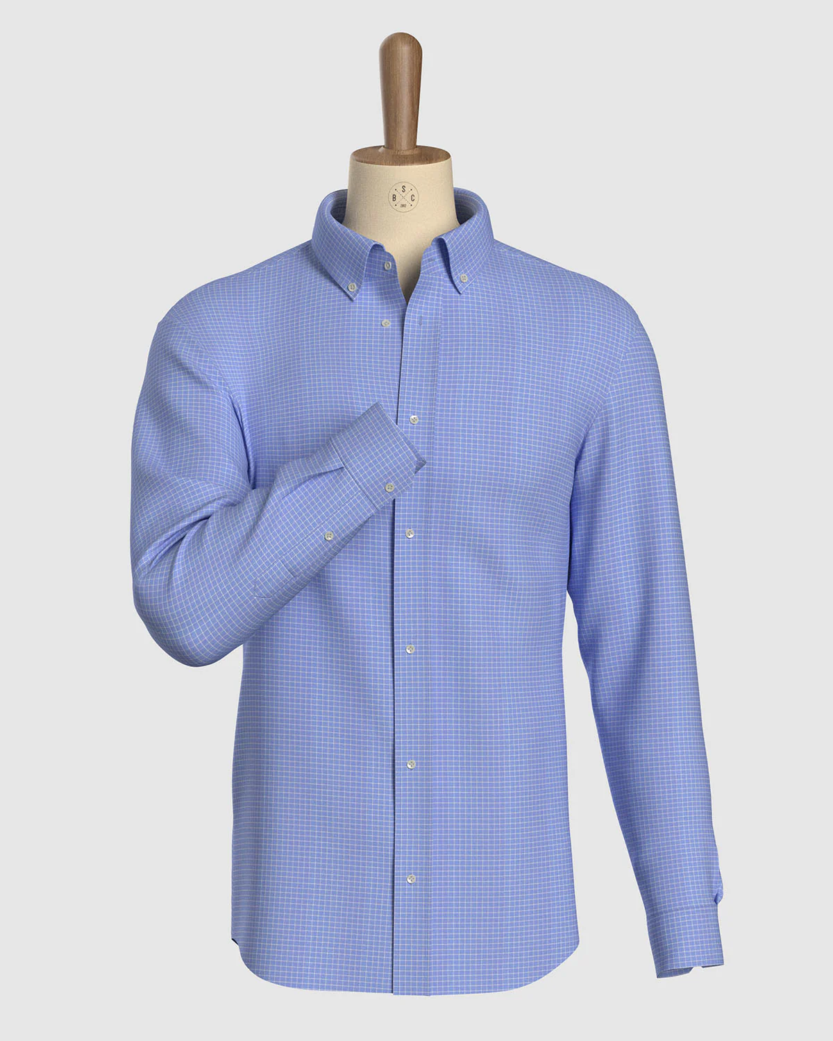 Ravensmere Twill Checked Shirt - Blue & White - Image 2