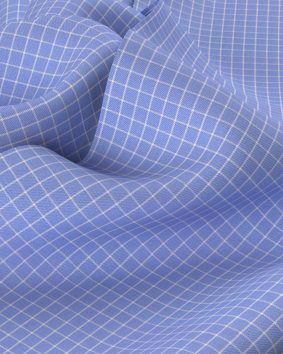 Ravensmere Twill Checked Shirt - Blue & White - Image 4