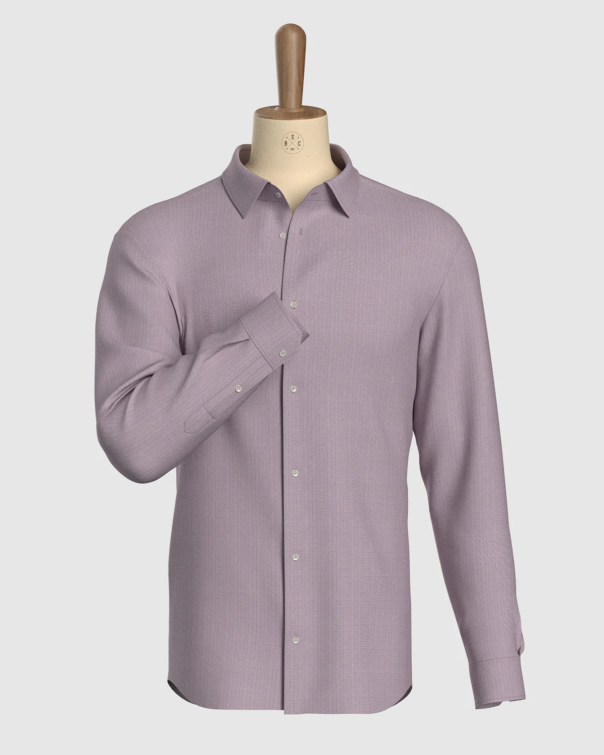 Redcliffe Dobby Striped Shirt - Maroon - Image 2