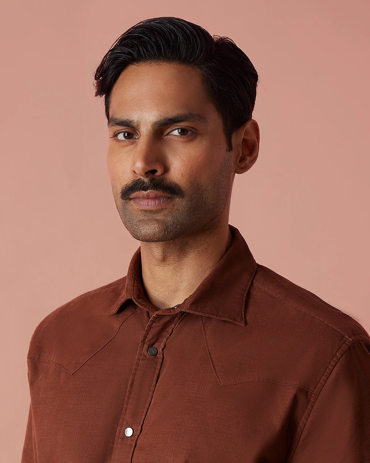 Reed Brown Cotton Corduroy Shirt - Image 3