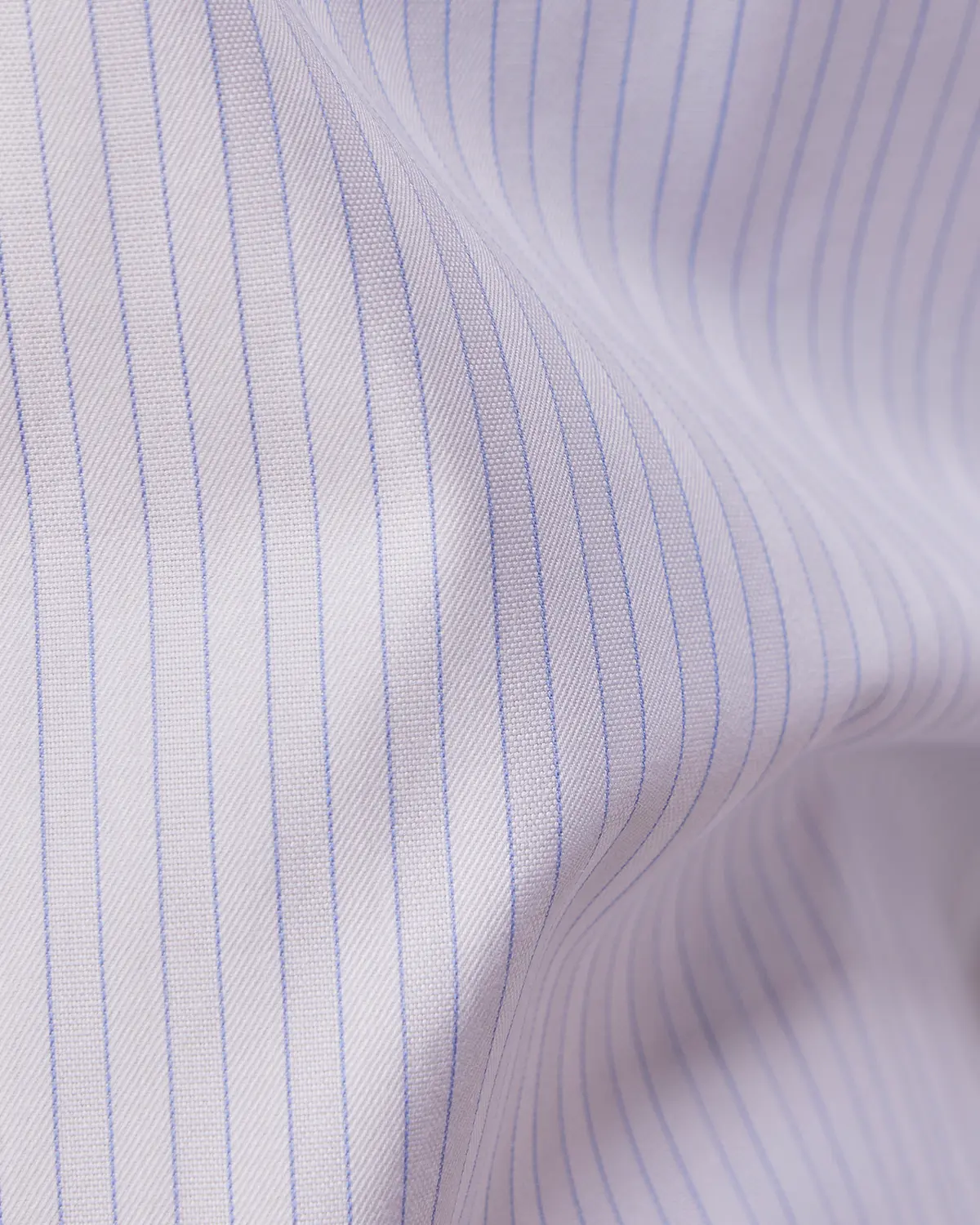 2-Ply Egyptian Cotton Light Blue Striped Shirt - Image 6
