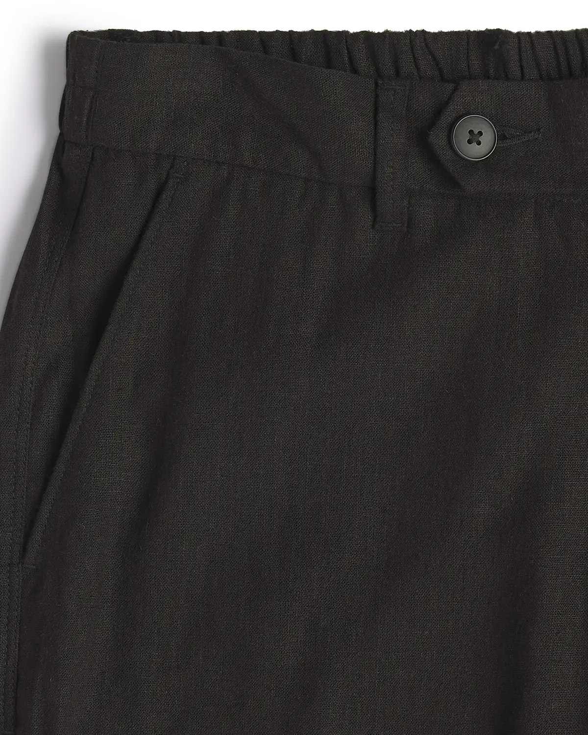 Seascape Linen Relaxed Pants - Black - Image 3