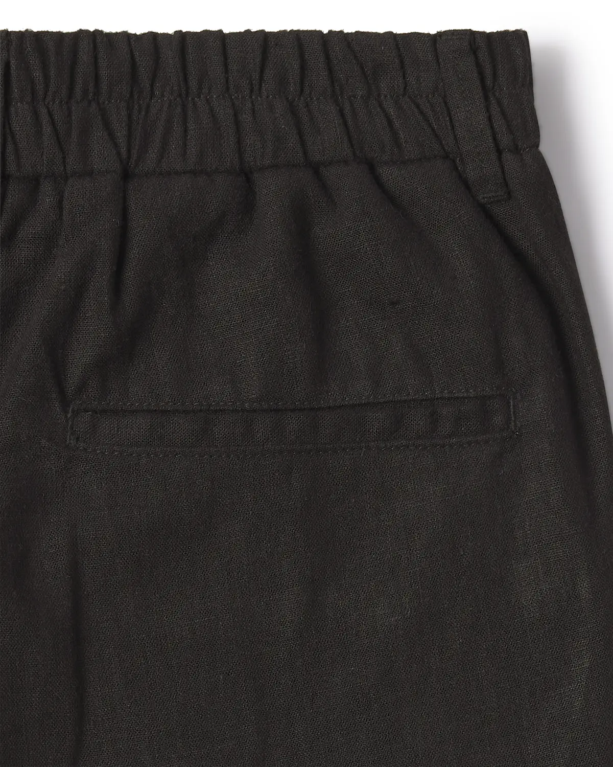 Seascape Linen Relaxed Pants - Black - Image 4