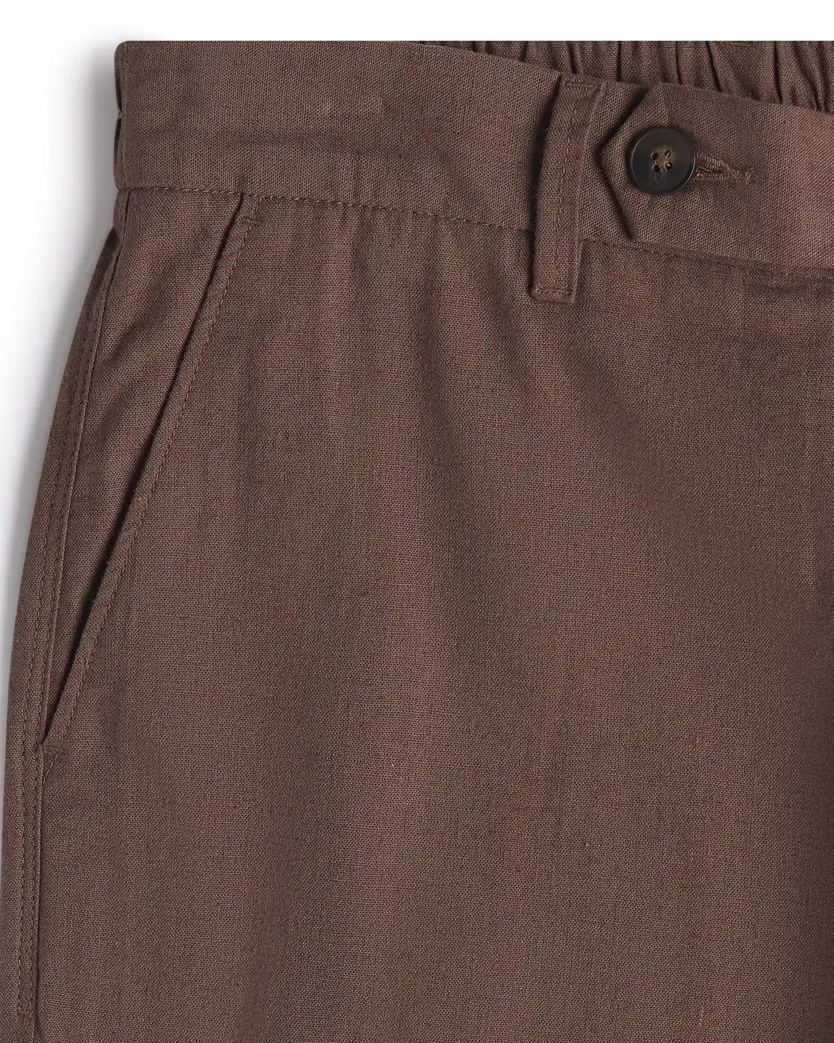 Seascape Linen Relaxed Pants - Brown - Image 4