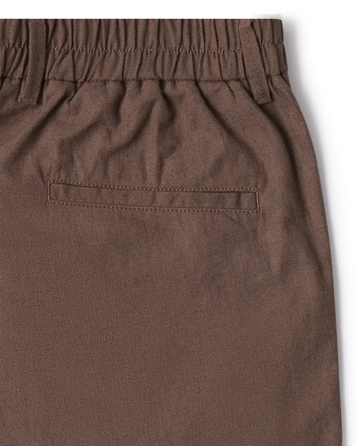Seascape Linen Relaxed Pants - Brown - Image 5