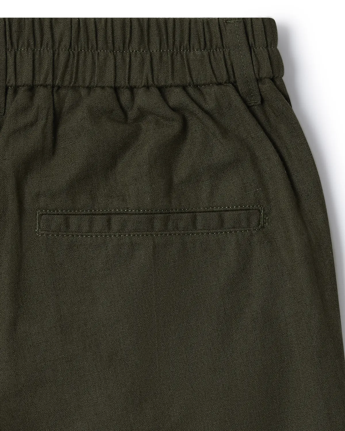 Seascape Linen Relaxed Pants - Olive - Image 4