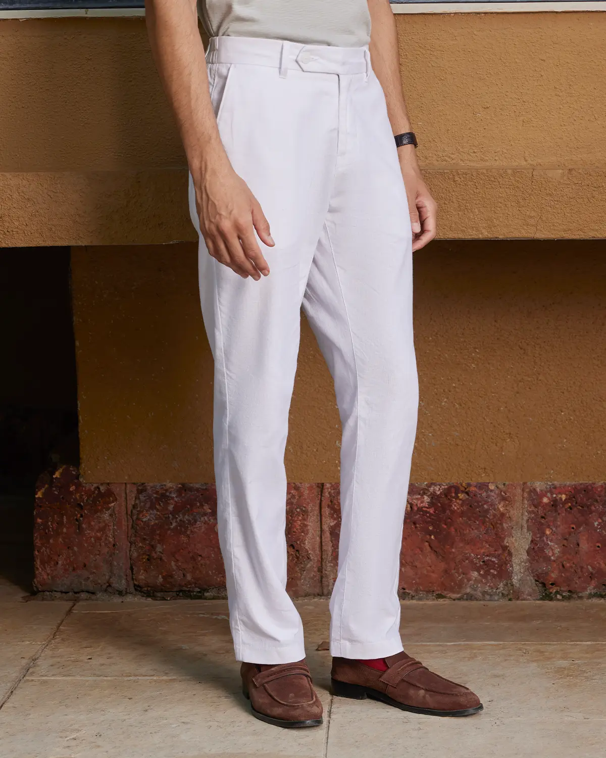 Seascape Linen Relaxed Pants - White