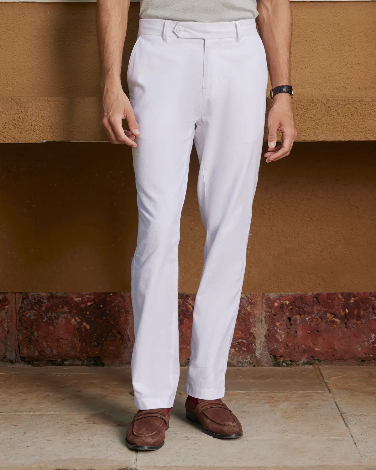 Seascape Linen Relaxed Pants - White - Image 2