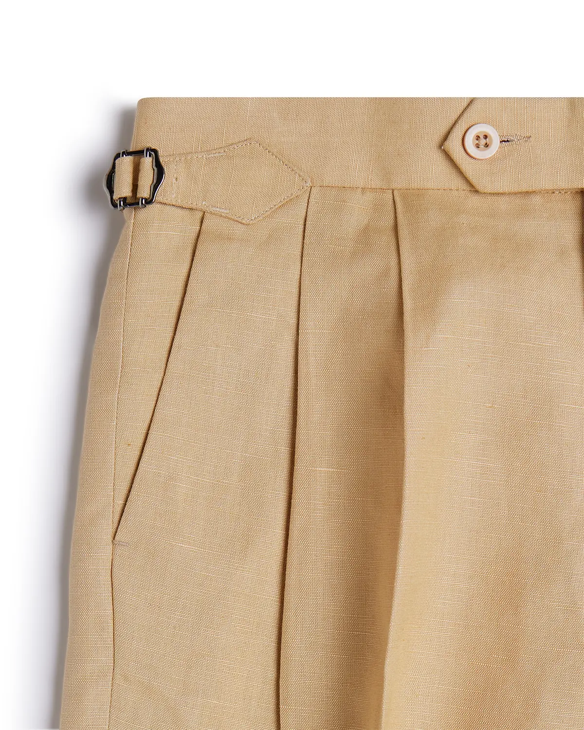 Siena Cotton Linen Relaxed Neapolitan Pants – Khakhi - Image 4