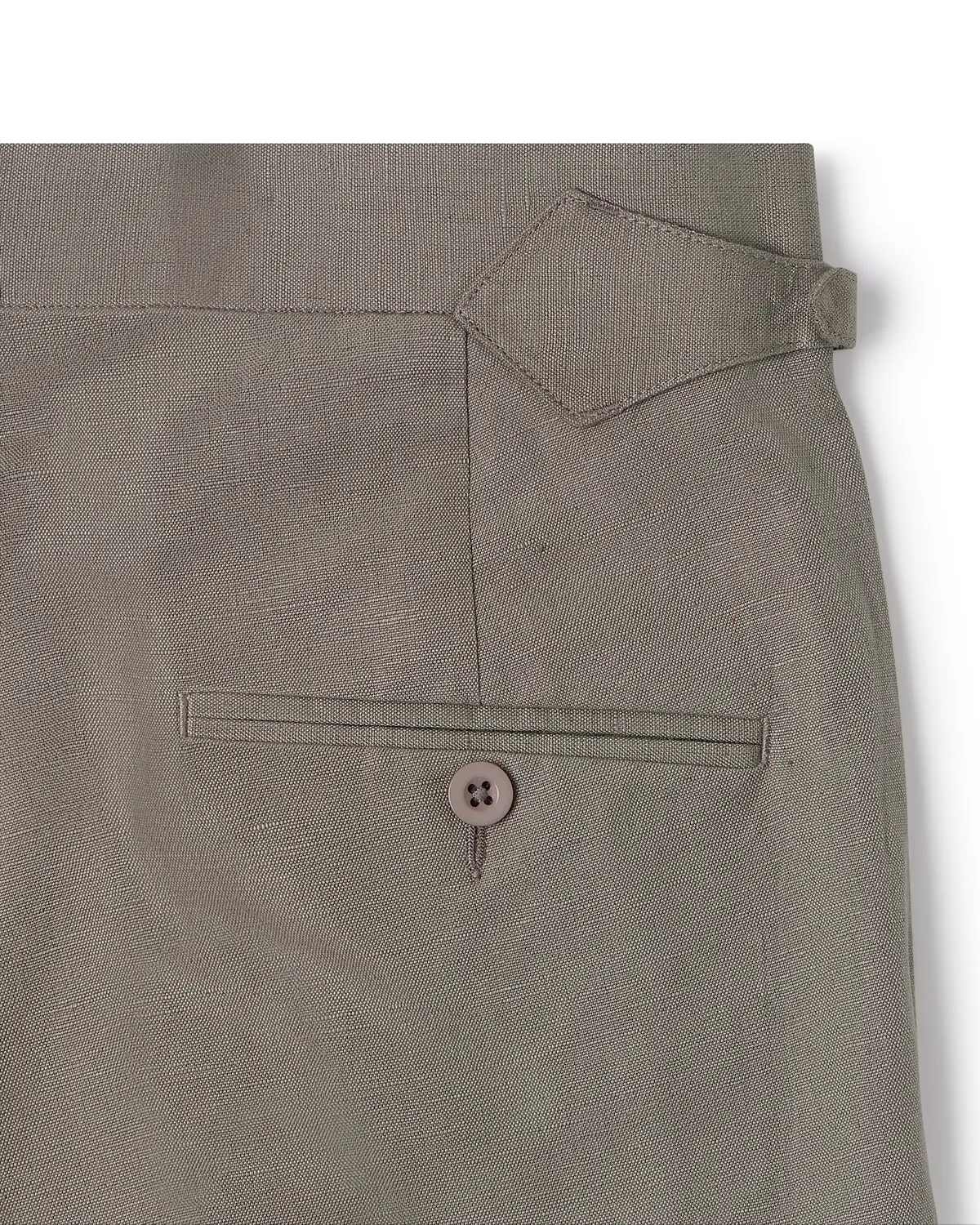 Siena Cotton Linen Relaxed Neapolitan Pants – Olive - Image 5