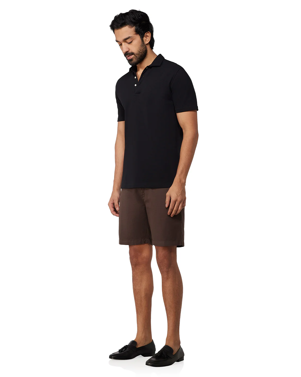Signature Button Polo - Black - Image 7