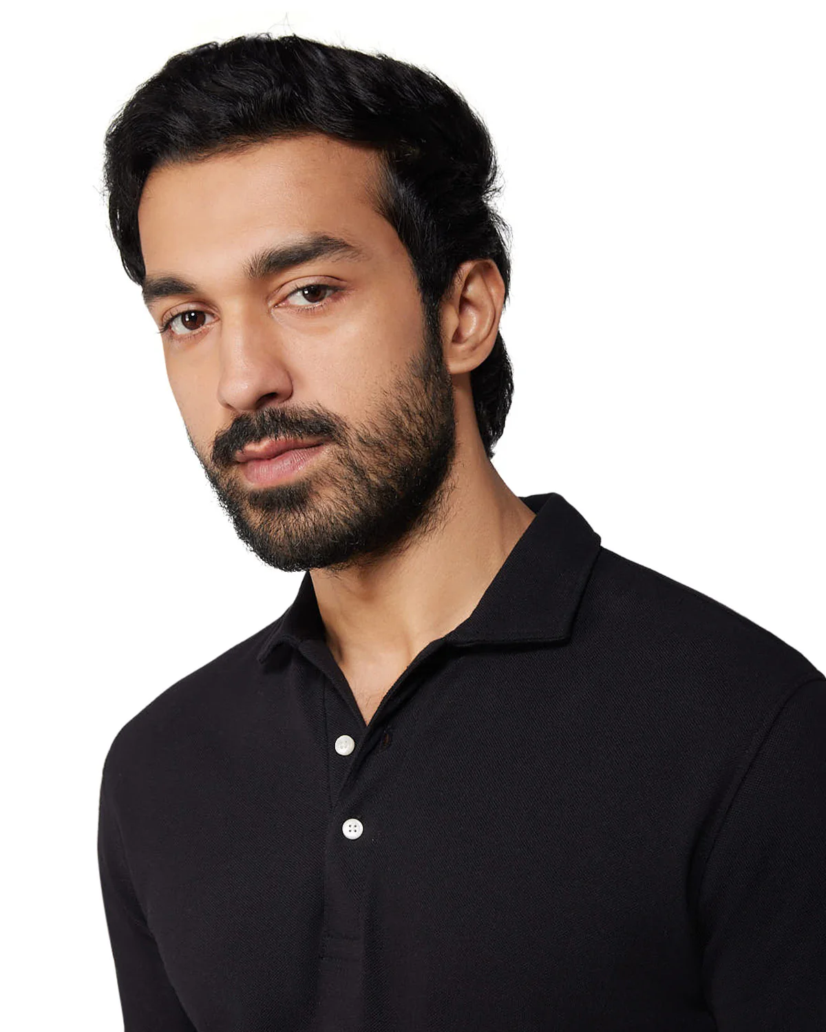 Signature Button Polo - Black - Image 8