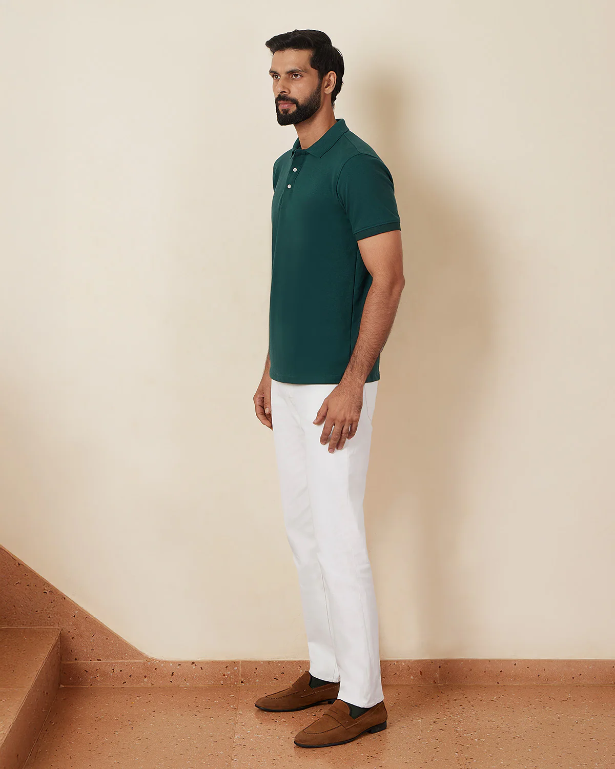 Signature Classic Button Polo - Bottle Green - Image 5