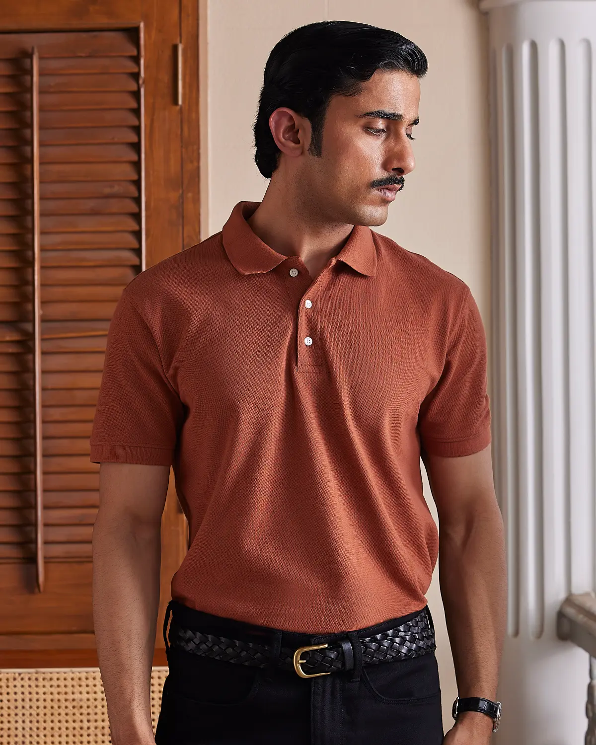 Signature Classic Button Polo - Caramel