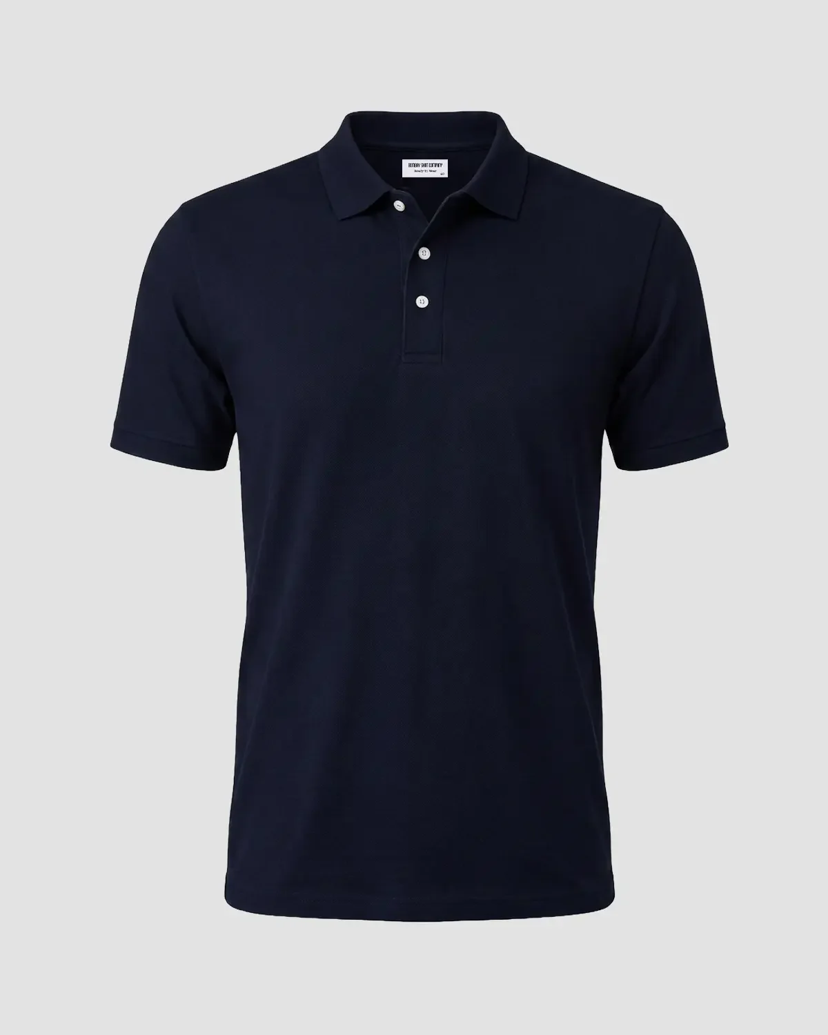 Signature Classic Button Polo - Navy